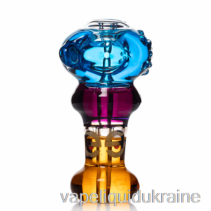 Vape Ukraine Cheech Glass Triple Freezable Spoon Hand Pipe Blue / Purple / Orange